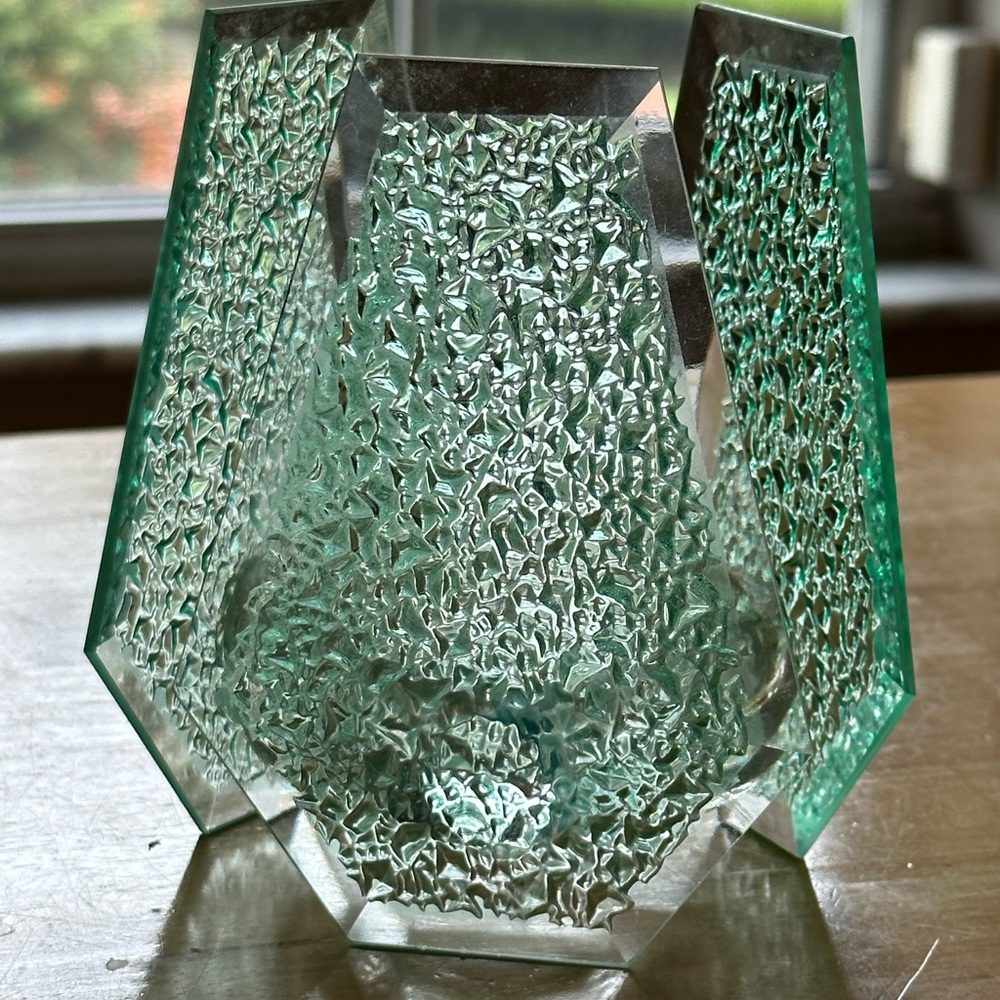 MCM Ice Glass Candle Holder